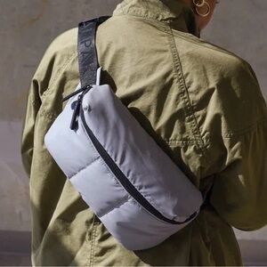 Calpak Gray Luka Outdoor Quilted Travel Hiking Vacation Preppy Belt Bag